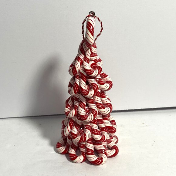 Peppermint Candy Swirl Christmas Tree Ornament - Picture 4 of 6